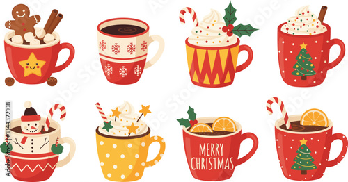 Set of Various Cake Slices. Vector Illustration of Birthday Cake, Red Velvet, Chocolate, and Strawberry Desserts.