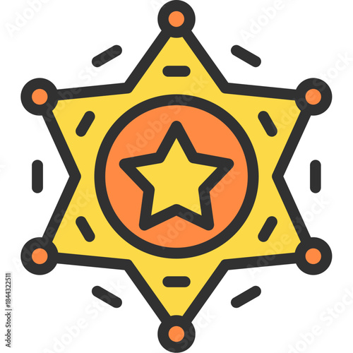 Sheriff Badge Icon