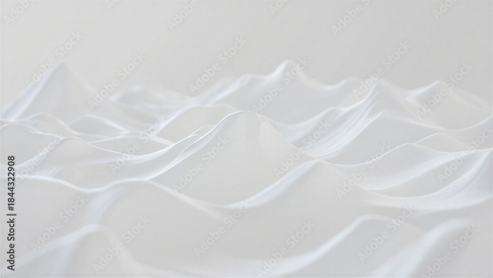 Fototapeta premium Gray abstract background with wavy white lines and subtle texture