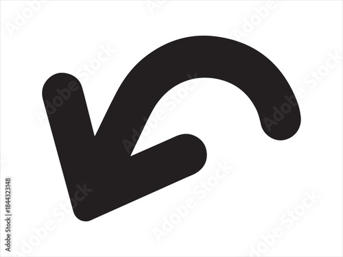 Traffic u turn arrow icon vector flat design, U turn sign icon. U turn square arrow isolated illustration