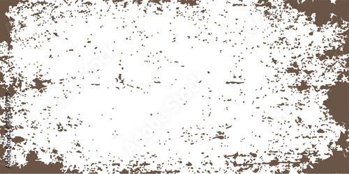 Abstract vector illustration of an old dirty grunge background texture with color ink splashes, paint drops, and a black distressed frame design element