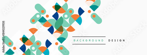 Abstract geometric shapes, vibrant colors, modern design. Minimalist composition, suitable for backgrounds, presentations. Clean aesthetic.