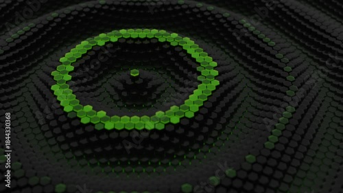 Wave abstract background. The video can be looped seamlessly. Duration 12 sec. Maximum resolution 4K. 3D rendering.