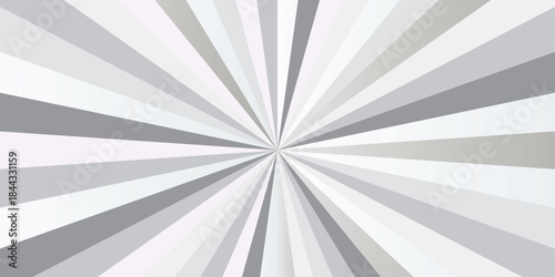 sunburst pattern white and gray design. Vintage sunrays illustration swirl line. sun beam vector banner design pop art comic burst gradient concept pattern.