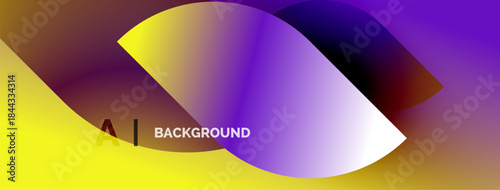Abstract gradient background. Yellow, purple hues blend smoothly. Text reads AI BACKGROUND. Minimalist design, vibrant colors present.