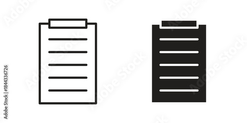 Clipboard icons Symbol, logo illustration. icon concept for web design