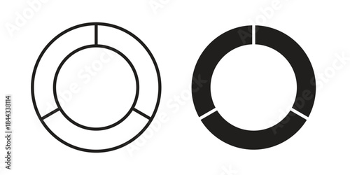 Donut chart icons Symbol, logo illustration. icon concept for web design