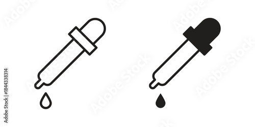 Dropper icons Symbol, logo illustration. icon concept for web design