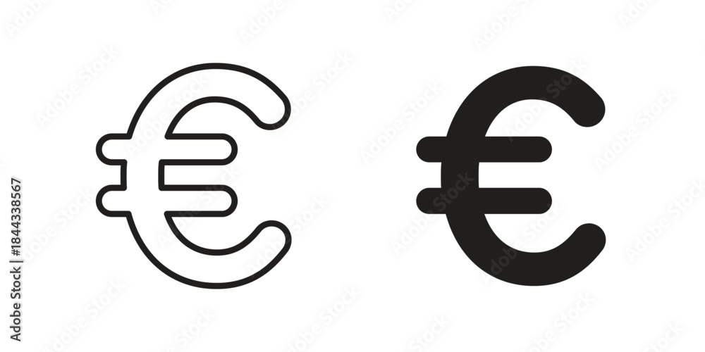 Obraz premium Euro icons Symbol, logo illustration. icon concept for web design