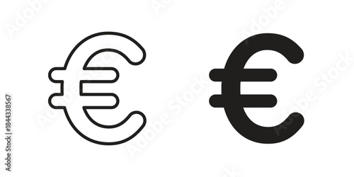 Euro icons Symbol, logo illustration. icon concept for web design