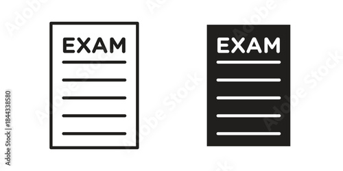 Exam icons Symbol, logo illustration. icon concept for web design