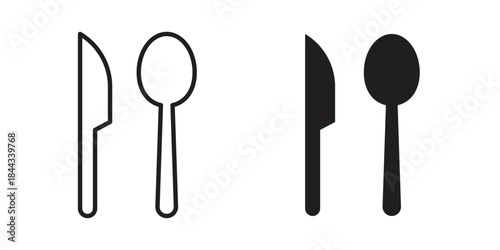 Fork and Knife icons Symbol, logo illustration. icon concept for web design