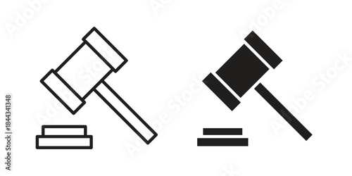 Gavel icons Symbol, logo illustration. icon concept for web design