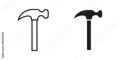 Hammer icons Symbol, logo illustration. icon concept for web design