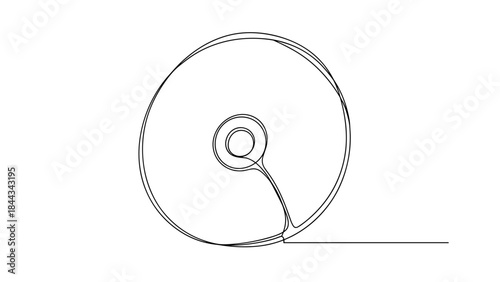 Abstract spiral line drawing representing growth and harmony  