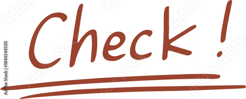 手描きのチェックの文字のイラスト