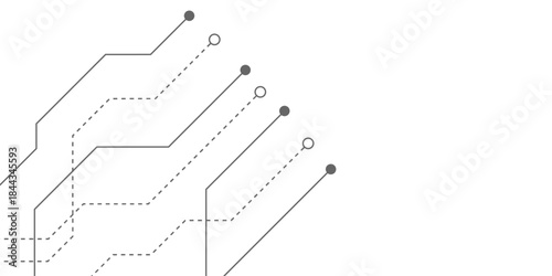 Abstract futuristic circuit board Illustration, Circuit board with various technology elements. Circuit board pattern for technology background. Vector illustration
