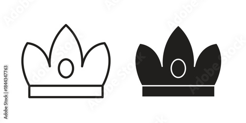 Crown icons logo design, Pictogram Icons