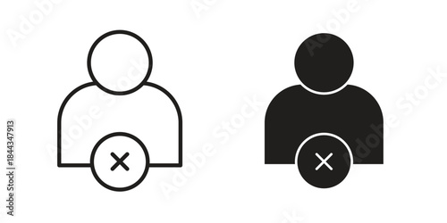 Delete user icons logo design, Pictogram Icons