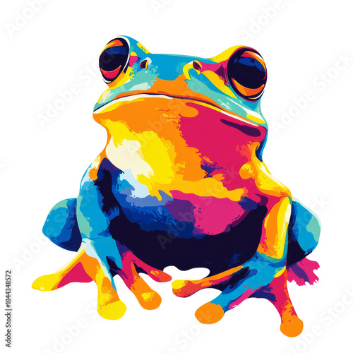 Frog Portrait Illustration Watercolour Painting