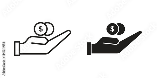 Earning icons logo design, Pictogram Icons