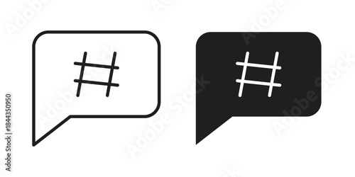 Hashtag icons logo design, Pictogram Icons