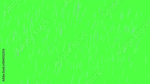 heavy rain on green screen