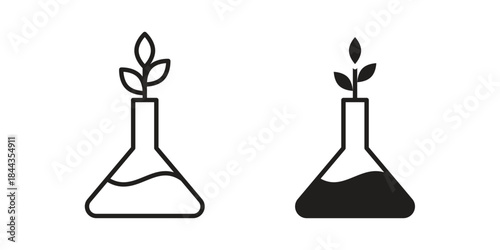 GMO icons on white background. Line vector sign, symbol for web and mobile