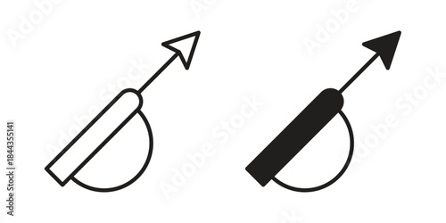 Harpoon icons on white background. Line vector sign, symbol for web and mobile