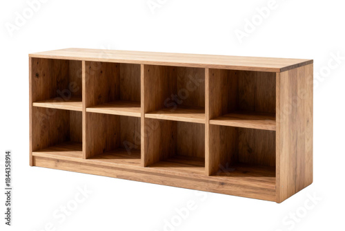 Modular wooden storage cubby unit for organization