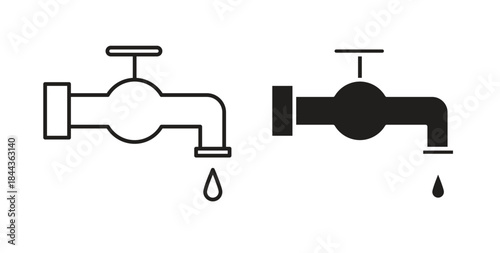 Tap icon simple vectors in black, suitable for projects