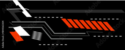 Vector abstract stripe for sports car, motorcycle, boat, yacht, sticker for vehicles. Arrow, striped design element. Modern vector background.