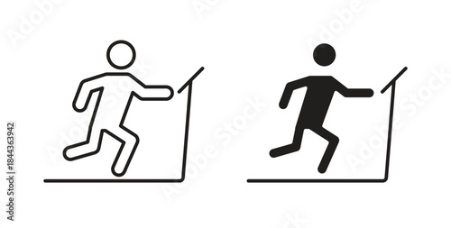 Treadmill icon simple vectors in black, suitable for projects