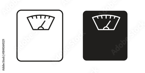 Weight scale icon simple vectors in black, suitable for projects