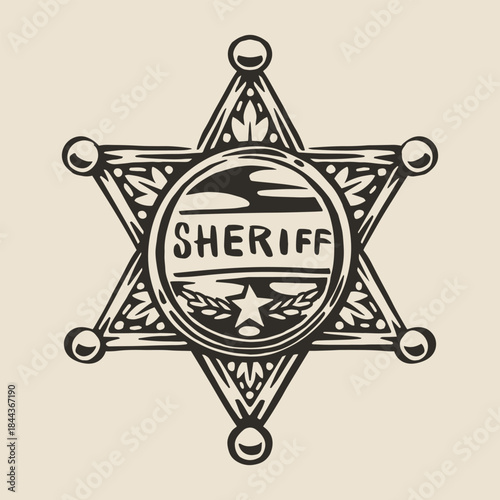 Vintage sheriff badge