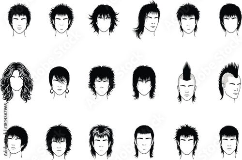 Abstract esoteric geometric symbol icons vector set, spiritual magic alchemy science graphic elements, sacred geometry mystic shapes illustration pattern isolated.