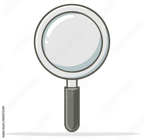 Cartoon Magnifying Glass. Search Icon, Investigation, Research, And Find Concept.