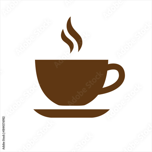 coffee cup icon logo, logo design elements, bold lines, memorable, simple logo, graphic elements.