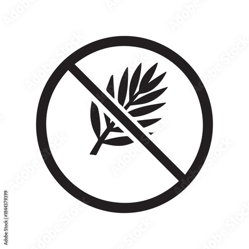  Vector  No palm oil label icon