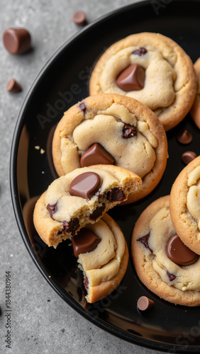 Delicious cookies with chocolate chunks and smooth chocolate pieces, perfect for sweet treat. Enjoy rich flavors and soft texture