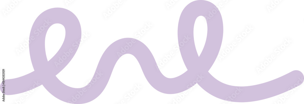 Obraz premium Doodle element with abstract organic shape, playful groovy squiggle line and cute scribble, simple cartoon stroke, trendy geometric curve wavy element.eps