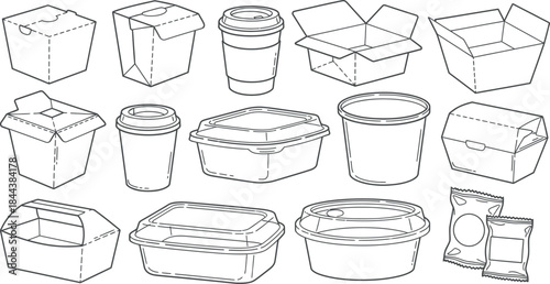 Food and drink set vector illustration for kitchen meal design