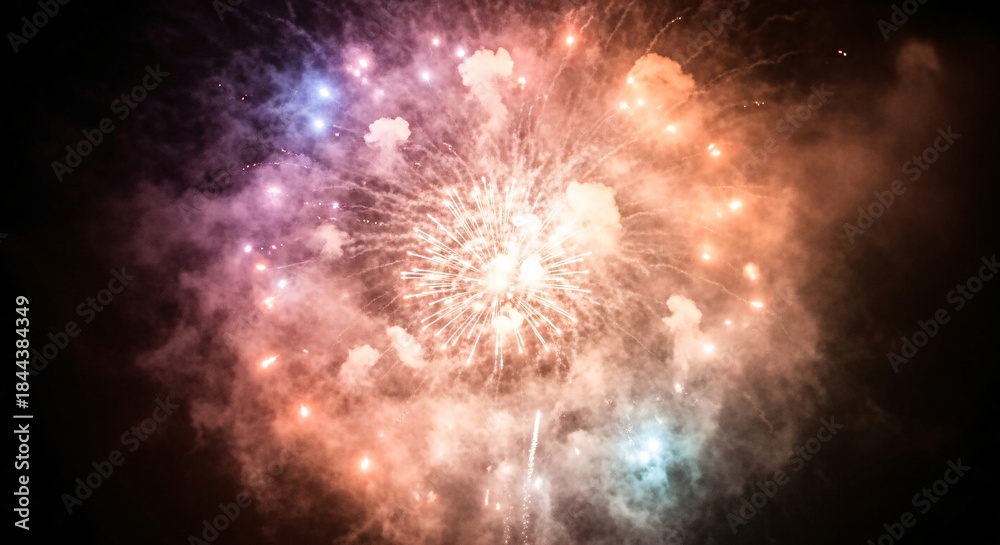 Fototapeta premium Artistic Color Smoke Firework Burst