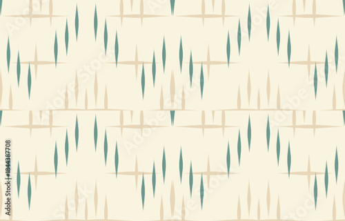 Ethnic abstract ikat art. Aztec ornament print. geometric ethnic pattern seamless  color oriental.  Design for background ,curtain, carpet, wallpaper, clothing, wrapping, Batik, vector illustration.