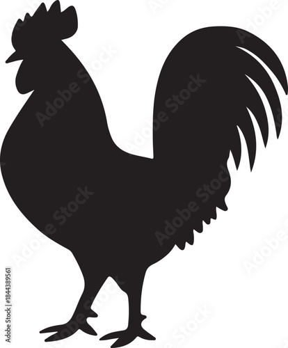 Rooster  Icon – Vector Illustration