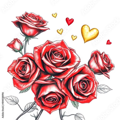 Minimal Valentine’s Day Love Background Illustration