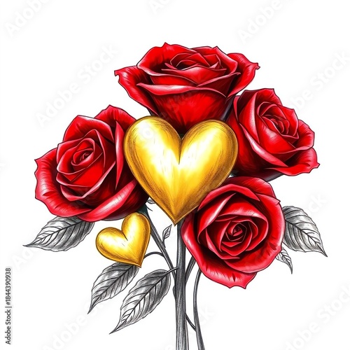 Cute Valentine’s Day Cartoon Love Concept