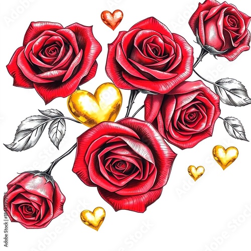 Cute Valentine’s Day Cartoon Love Concept