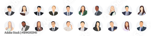 Businesspeople avatar set, people profile.