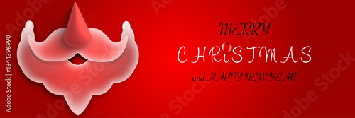 Cute winking Santa Claus character in glassmorphism style, modern 3D Christmas illustration. Perfect for Christmas designs, holiday greetings, seasonal promotions, apps, stickers, and festive branding